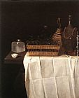 Sebastien Stoskopff Still-Life with Glasses and Bottles painting